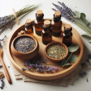 Tray of Essential Oils